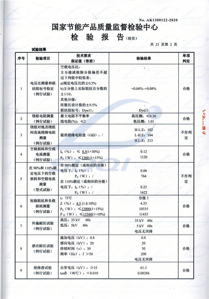 高低压试验报告-S11-1250金寨金寨金寨油浸式变压器-2.jpg